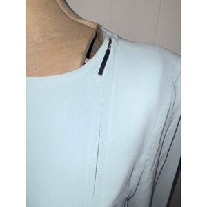 Linda Allard Ellen Tracy Light Blue front Zip dress size 14 NWT